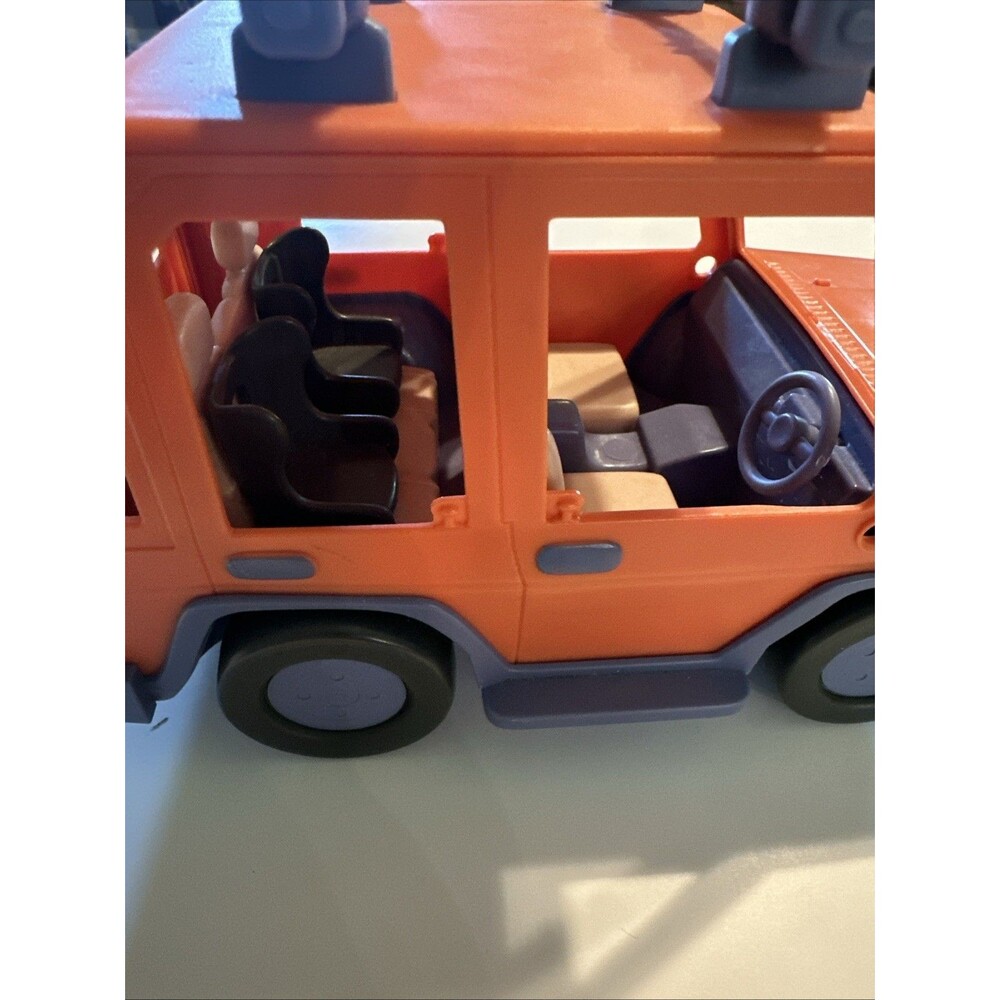 BLUEY Heeler Jeep 4WD FAMILY VEHICLE CAR By Moose Toys Car Orange Hatchback 2018 - Picture 7 of 8